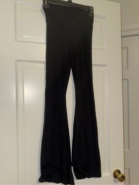 aerie Black High-Waist Flare Leg Yoga Pants